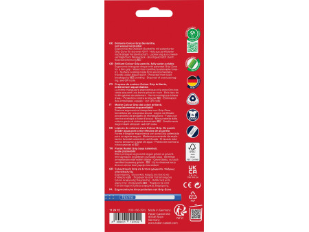 FABER-CASTELL Crayons de couleur Colour GRIP, étui de 12
