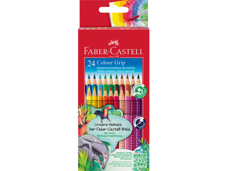 FABER-CASTELL Crayons de couleur Colour GRIP, étui de 24