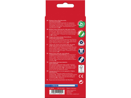 FABER-CASTELL Crayons de couleur Colour GRIP, étui de 24