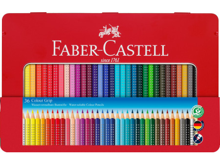 FABER-CASTELL Crayon de couleur Colour GRIP, étui de 36