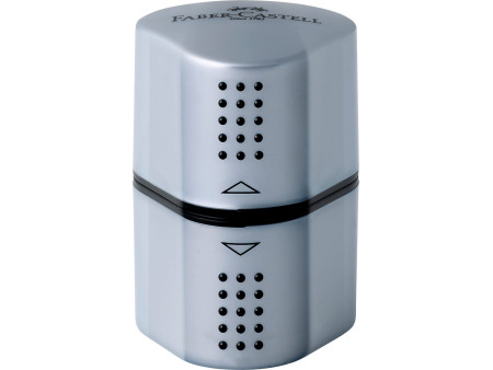 FABER-CASTELL Taille-crayon 3 trous GRIP, argent