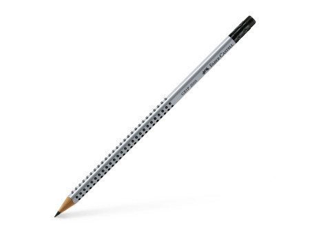 FABER-CASTELL Crayon GRIP 2001 avec gomme, degré dureté: B