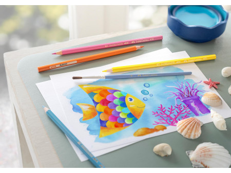 FABER-CASTELL Crayons de couleur KINDER-AQUARELL, étui de 12
