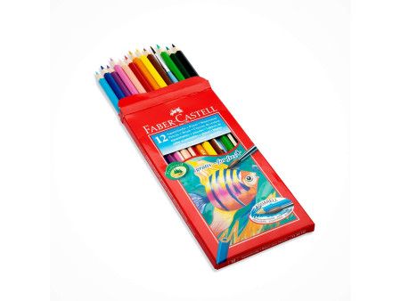 FABER-CASTELL Crayons de couleur KINDER-AQUARELL, étui de 12
