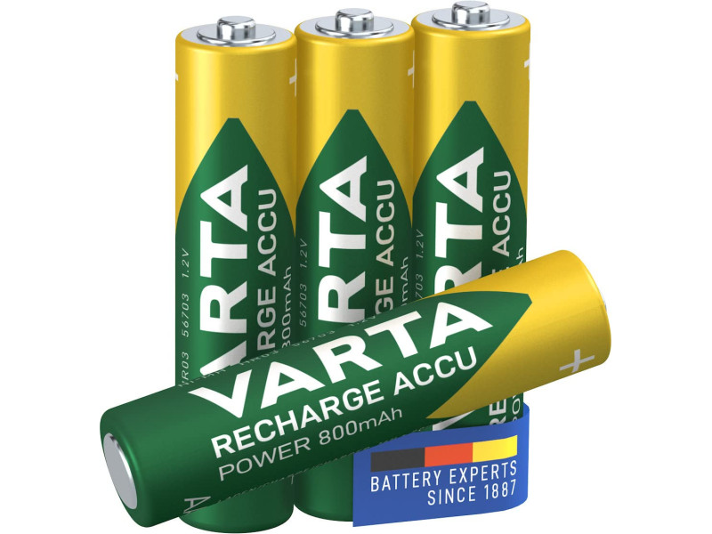 VARTA Pile NiMH 'Rechargeable Accu', Micro (AAA), 800 mAh