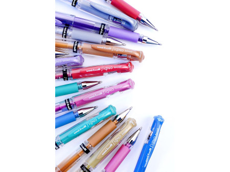 uni-ball Stylo roller à encre gel SIGNO broad UM153, or
