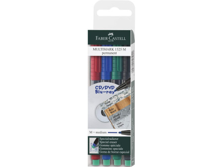 FABER-CASTELL Marqueur permanent MULTIMARK M, étui de 4