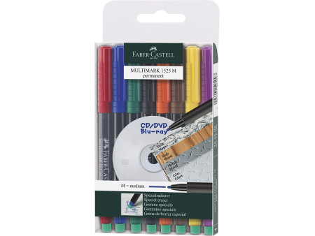 FABER-CASTELL Marqueur permanent MULTIMARK M, étui de 8