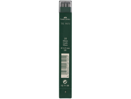 FABER-CASTELL Mines TK 9071, noir profond, degré dureté: 6B