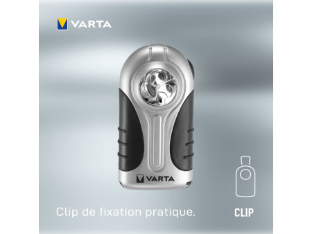 VARTA Lampe de poche 'LED Silver Light', avec 3 piles AAA