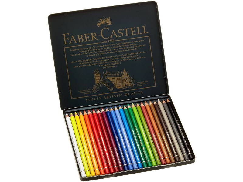 FABER-CASTELL Crayons de couleur POLYCHROMOS, étui en métal