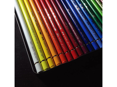 FABER-CASTELL Crayons de couleur POLYCHROMOS, étui en métal