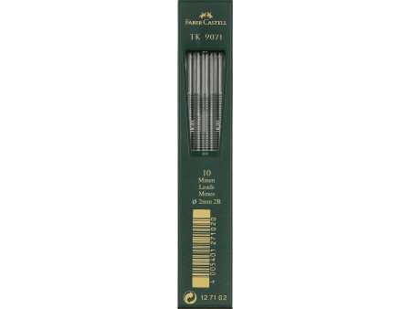 FABER-CASTELL Mines TK 9071, noir profond, degré dureté: 2B
