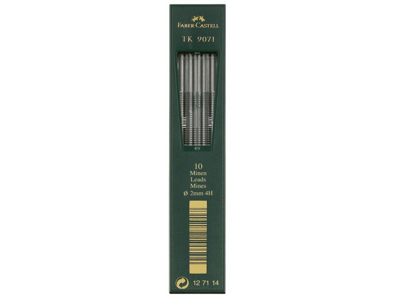 FABER-CASTELL Mines TK 9071, noir profond, degré dureté: 4H