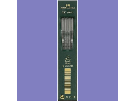 FABER-CASTELL Mines TK 9071, noir profond, degré dureté: 4H