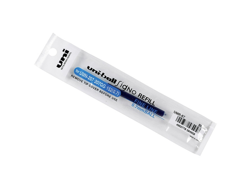 uni-ball Recharge pour stylo roller SIGNO (UMR-87), bleu