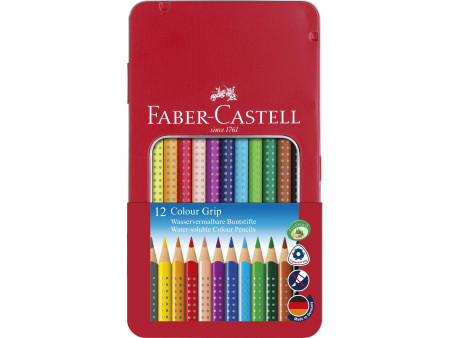 FABER-CASTELL Crayon de couleur Colour GRIP, étui de 12