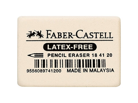 FABER-CASTELL Gomme en caoutchouc 7041-20, blanc
