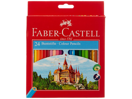 FABER-CASTELL Crayons de couleur hexagonaux CASTLE étui en