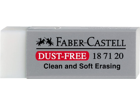 FABER-CASTELL Gomme en plastique DUST-FREE, blanc