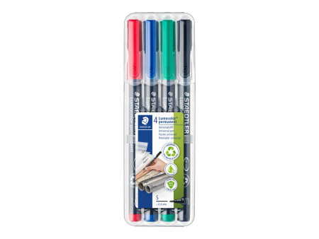 STAEDTLER Marqueur permanent 313S Lumocolor, étui de 4