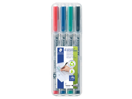 STAEDTLER Marqueur non permanent 316F Lumocolor, étui de 4
