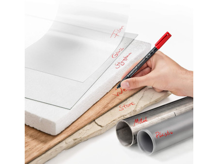 STAEDTLER Marqueur permanent 318F Lumocolor, étui de 4