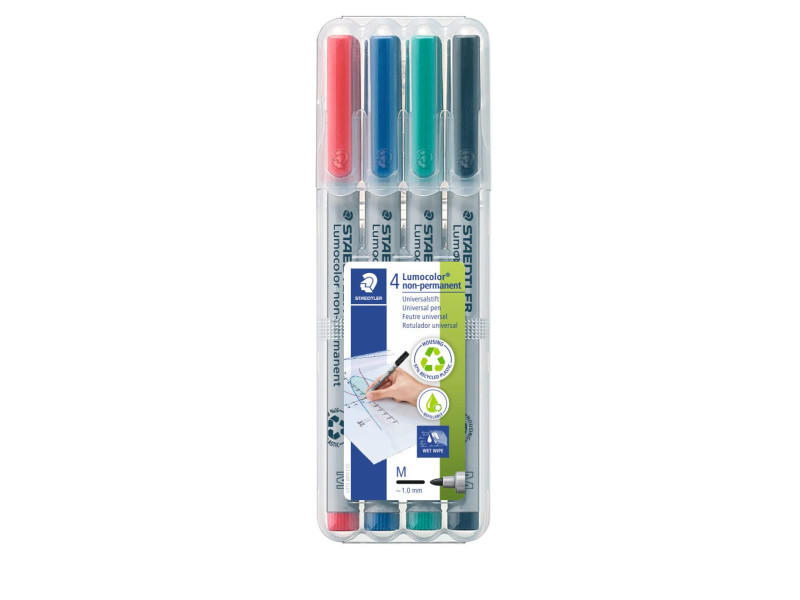 STAEDTLER Marqueur non permanent 315M Lumocolor, étui de 4