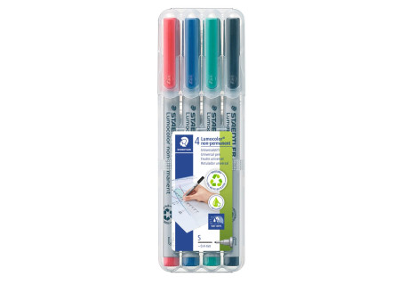 STAEDTLER Marqueur non permanent 311S Lumocolor, étui de 4