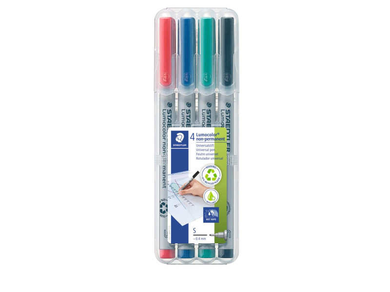 STAEDTLER Marqueur non permanent 311S Lumocolor, étui de 4