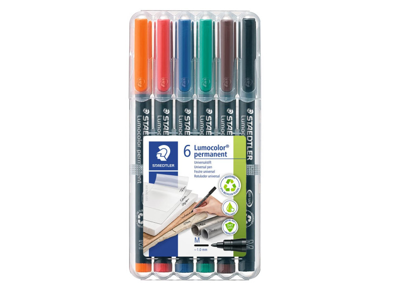 STAEDTLER Marqueur permanent 317M Lumocolor, étui de 6