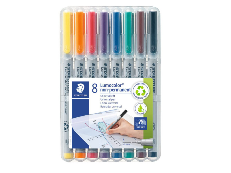 STAEDTLER Marqueur non permanent 311S Lumocolor, étui de 8