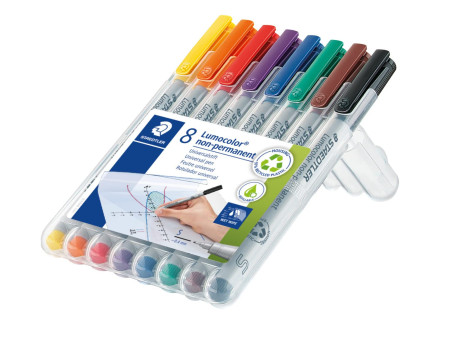 STAEDTLER Marqueur non permanent 311S Lumocolor, étui de 8