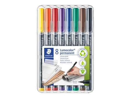 STAEDTLER Marqueur permanent 313S Lumocolor, étui de 8