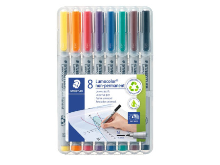 STAEDTLER Marqueur non permanent 315M Lumocolor, étui de 8
