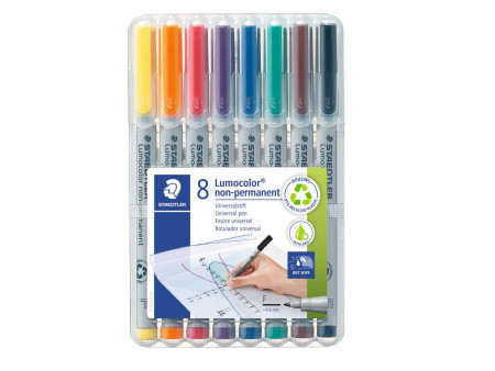 STAEDTLER Marqueur non permanent 316F Lumocolor, étui de 8