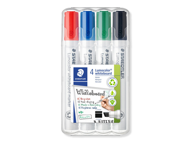 STAEDTLER Marqueur tableau blanc 351B Lumocolor, étui de 4