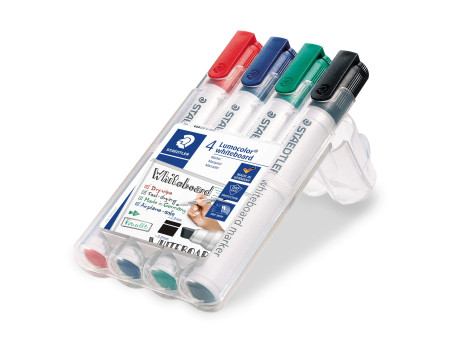 STAEDTLER Marqueur tableau blanc 351B Lumocolor, étui de 4