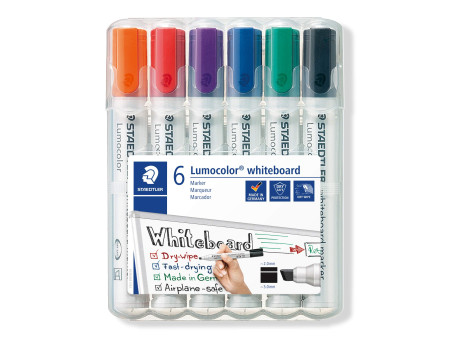 STAEDTLER Marqueur tableau blanc 351B Lumocolor, étui de 6
