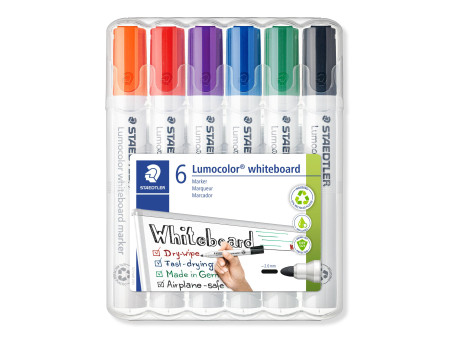 STAEDTLER Marqueur tableau blanc 351 Lumocolor, étui de 6