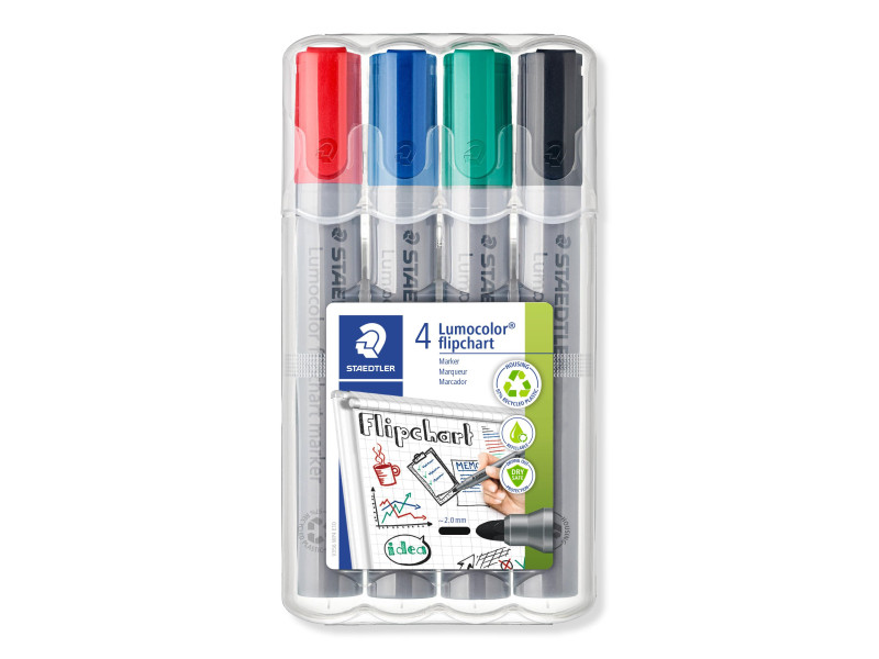STAEDTLER Marqueur de conférence 356 Lumocolor, étui de 4