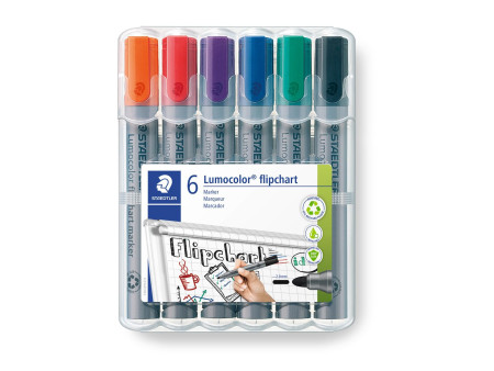 STAEDTLER Marqueur de conférence 356 Lumocolor, étui de 6