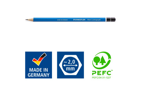 STAEDTLER Crayon Mars Lumograph, degré de dureté: B