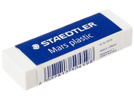 STAEDTLER Gomme plastique Mars plastic, blanc