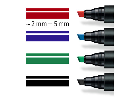 STAEDTLER Marqueur permanent 350 Lumocolor, étui de 4