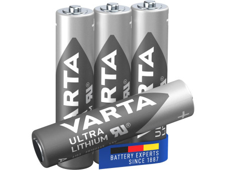 VARTA Pile au lithium Ultra Lithium, Micro (AAA), pack de 4