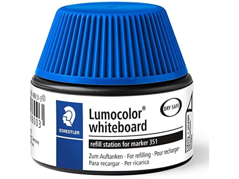 STAEDTLER Flacon de recharge Lumocolor 488 51, bleu