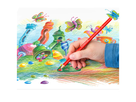 STAEDTLER Crayon de couleur ergosoft triangulaire,étui de 12