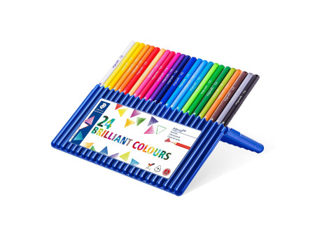 STAEDTLER Crayon de couleur ergosoft triangulaire,étui de 24