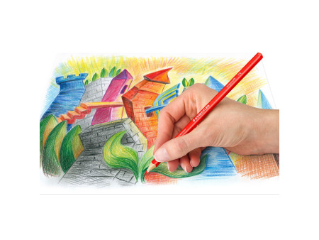 STAEDTLER Crayon de couleur ergosoft triangulaire,étui de 24